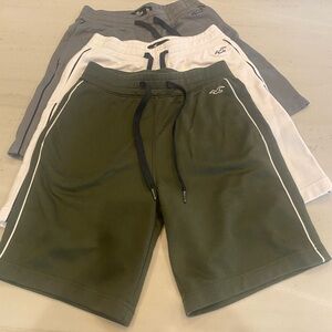 Hollister Men's Olive, White, Gray, Black and Navy Athletic Shorts